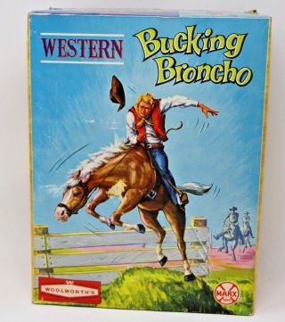 Marx Western Bucking Bronco W Box & Paperwork Woolworthstoy Mega Rare