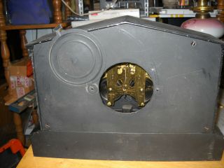Vintage Antique ANSONIA Cast Iron OPEN ESCAPEMENT MANTLE CLOCK CHIME 6