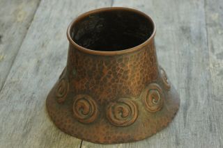 Arts & Crafts Hammered Copper Vase 3