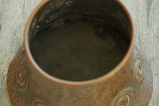 Arts & Crafts Hammered Copper Vase 6