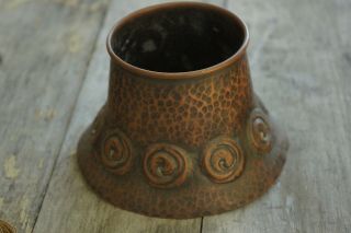 Arts & Crafts Hammered Copper Vase 7