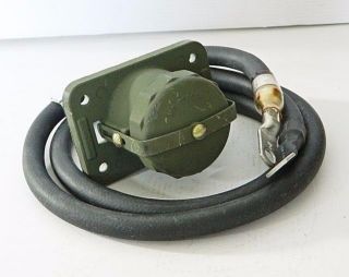 Nos Slave Receptacle Cable Plug 2pin 24 Volt Military Jeep M151 M38 M37 M170 M35