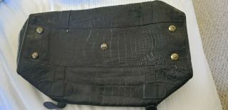 Vintage Black Alligator Skin Medical Bag