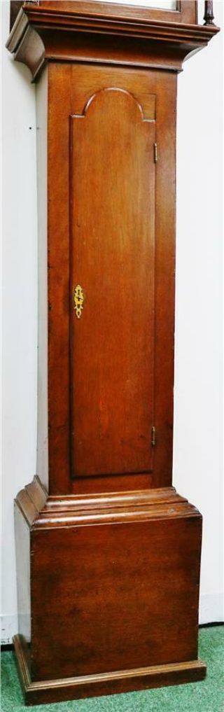 Very Rare Antique English C1790 Oak 30 Hour Striking Regulator Longcase Clock 3