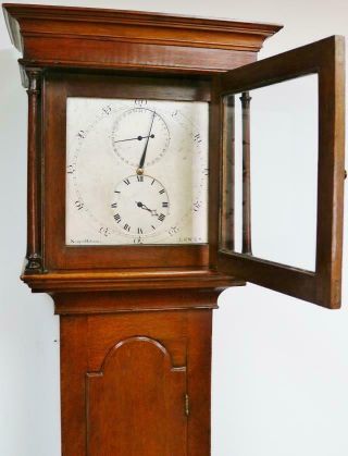 Very Rare Antique English C1790 Oak 30 Hour Striking Regulator Longcase Clock 9