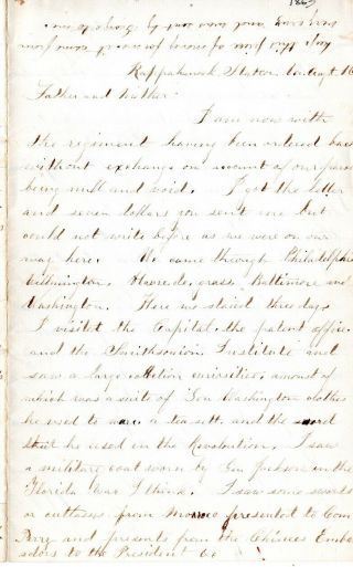 1863,  Charles Smith,  13th Mass.  Infantry,  Died In A Rebel Prison,  Great Letter