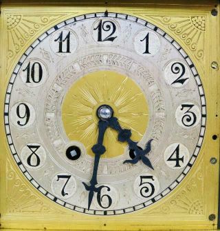 Rare Antique French 14 Day Duration 2Tone Bronze & Ormolu Mantel / Bracket Clock 9