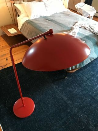 Vintage Kurt Versen Mid - Century Floor Lamp - Orange 3