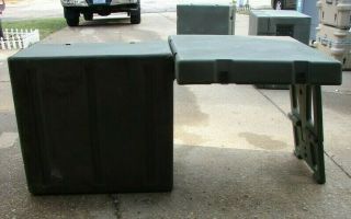 Hardigg Portable Military Field Desk,  Table,  2 Drawers,