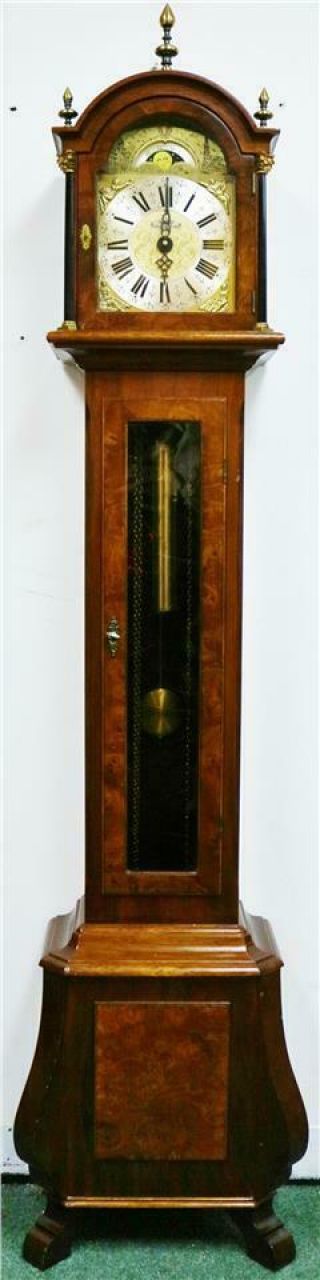 Vintage Walnut 3 Weight Musical Westminster Chime Longcase Grandmother Clock
