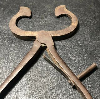 ANTIQUE 18th CENTURY GEORGIAN SUGAR NIPPERS MARKED T.  MILLS & BRO.  GERMANY 9