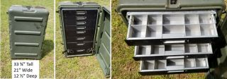 Hardigg 8 - Drawer Medchest Military Medical Supply Case W/wheels 33x21x12.  5