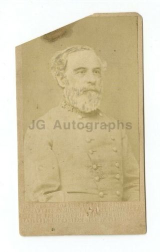 Robert E.  Lee - " Buttoned Coat In - The - Field " Circa 1863 Carte - De - Visite Photo