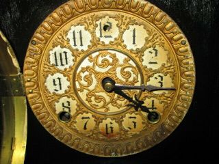 Antique Ornate Face SESSIONS Clock 1/2 Hr.  Strike Cathedral Gong w/STATUE Clock 3