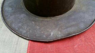 ANTIQUE 19TH CENTURY FOLK ART TIN ANNIVERSARY STOVEPIPE HAT 4