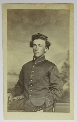 American Civil War Soldier Cdv Photograph Outdoor Backdrop 1