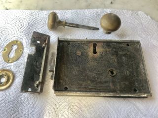 Antique Carpenter Lock - Complete Set Screws Carpenter & Co Patented 7