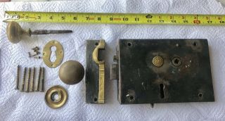 Antique Carpenter Lock - Complete Set Screws Carpenter & Co Patented 8