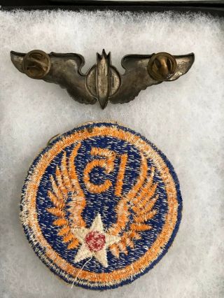 WW2 USAAF Air Corps Bombardier Bomber Wings Sterling Clutch Back Full Size 3” 3