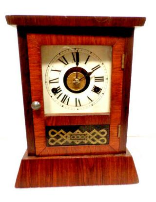 Seth Thomas Mini Alarm & Strike Clock - - With Pre 1866 Brass Movement,  Plymouth