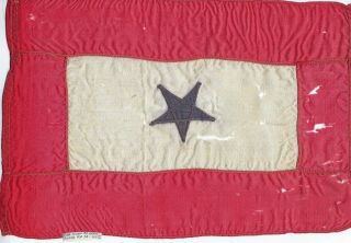 Antique Wwi Service Flag Banner 1 Blue Star Rare Silk American Military History