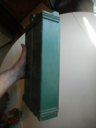 Antique Blue Painted Pine 12 Drawer Spice Chest 11