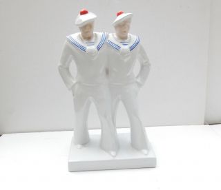 Art Deco Two Sailors Porcelain Navy Marine Gentleman