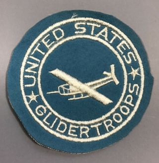 Wwii United States Glider Troops Felt Patch Cut Edge No Glow