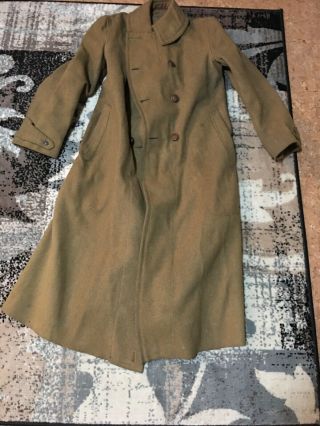 Ww1 Vintage Us Army Issue Doughboy Soldier Overcoat Greatcoat Named