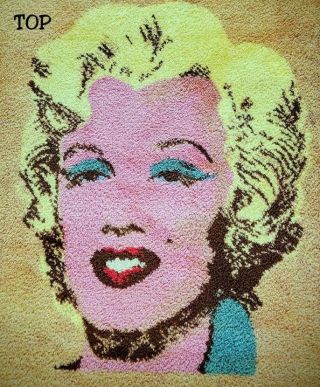 RARE Limited Edition Andy Warhol Gold Marilyn Monroe 1962 Danish Ege Modern Rug 5