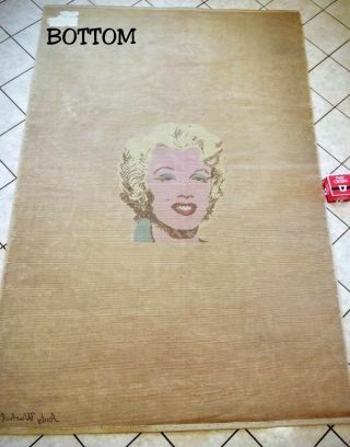 RARE Limited Edition Andy Warhol Gold Marilyn Monroe 1962 Danish Ege Modern Rug 8