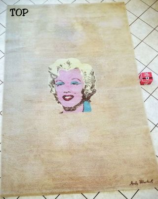 RARE Limited Edition Andy Warhol Gold Marilyn Monroe 1962 Danish Ege Modern Rug 9