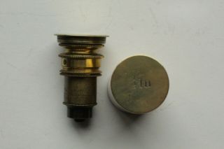 Andrew Ross Optician London Brass Microscope Objective 1/4 " (1841 - 1847)