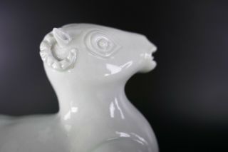 19th/20th Century Chinese Porcelain Blanc de Chine Dehua Pair Animal Figurines 4
