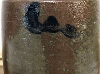 SCARCE 19th C S H SONNER STRASBURG VA Cobalt BLUE DECORATED Stoneware Crock Jar 9
