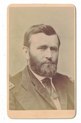 Albumen Cdv Photograph Of Ulysses S.  Grant As Lt.  General C.  1864 - 65
