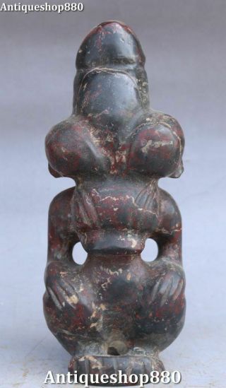 Neolithic Hongshan Culture Old Jade Carving Penis Baal Helios Sun - God Sculpture