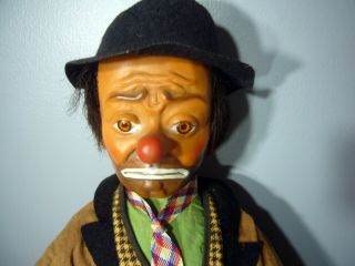 Vintage Antique Emmett Kelly Black Willie Clown Hobo Doll Baby Barry Toys 22 