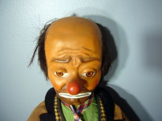 Vintage Antique Emmett Kelly Black Willie Clown Hobo Doll Baby Barry Toys 22 