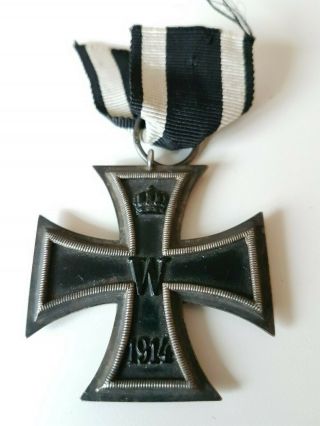 German Iron Cross 2nd.  Class Ic2 Marker " Sw " Worldwar 1 Incl.  Ribbon