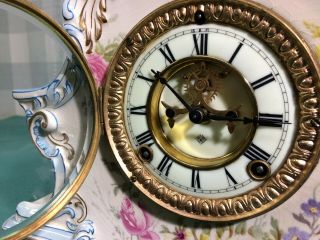 Ansonia Royal Bonn Porcelain China Antique Mantle Clock La Nord Model 7