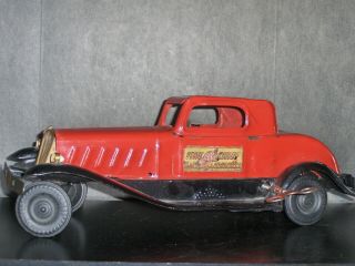 1920 ' s USA Girard Fire Chief Pressed Steel Wind Up Car,  3 Days 2