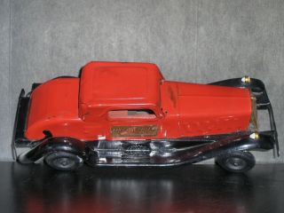 1920 ' s USA Girard Fire Chief Pressed Steel Wind Up Car,  3 Days 5