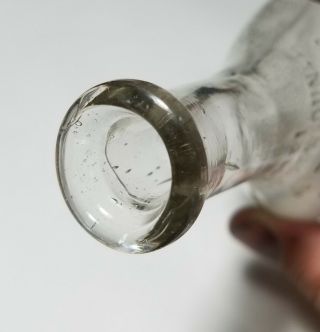 Antique Hand Blown Clear Glass Baby Nursing Bottle 3