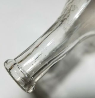 Antique Hand Blown Clear Glass Baby Nursing Bottle 5