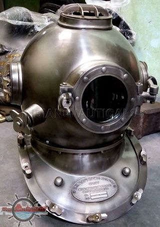 Morse US Navy Mark V Diving Divers Helmet Solid Steel Full Size 18 