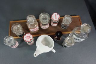 Antique Apothecary Pharmacy Drug Display Druggist Glass Bottles,  Baby Feeder Jar 6