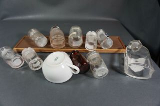 Antique Apothecary Pharmacy Drug Display Druggist Glass Bottles,  Baby Feeder Jar 8