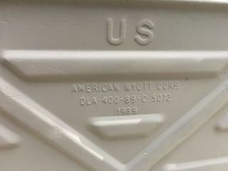 VINTAGE US MILITARY MERMITE CAN - ALUMIINUM HOT COLD FOOD COOLER CONTAINER 8
