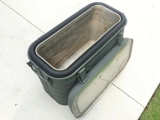 VINTAGE US MILITARY MERMITE CAN - ALUMIINUM HOT COLD FOOD COOLER CONTAINER 9